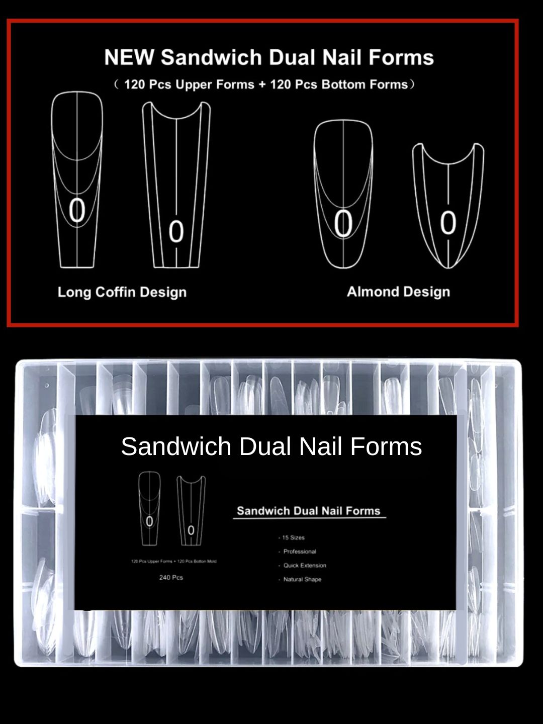 Sandwich Dual Nail Forms