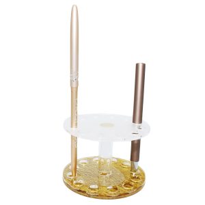Round brush holder silver/gold