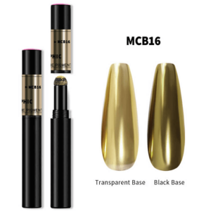 Light gold nail chrome powder pen