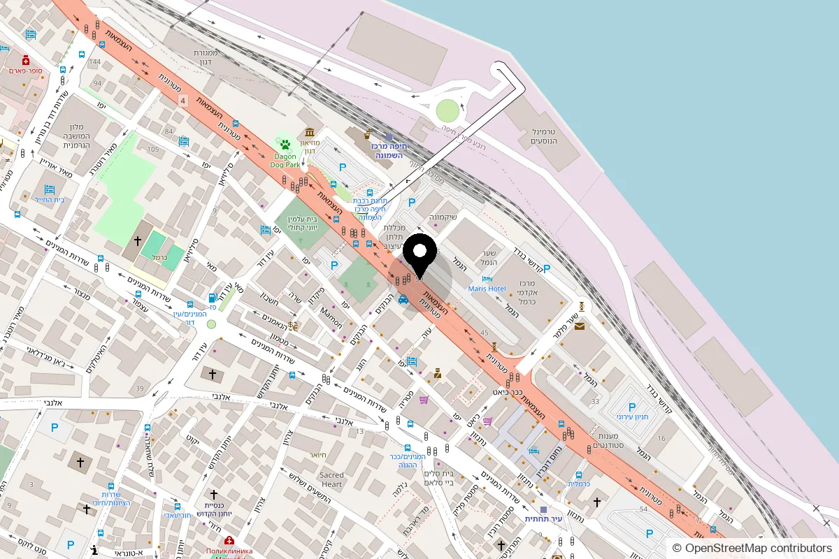 Clinic location map in Haifa